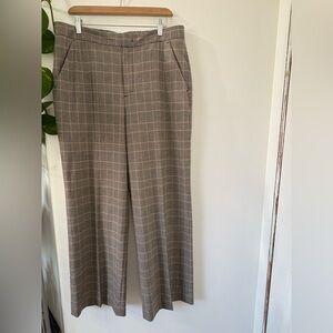 Plaid Wide Leg Women's Pants